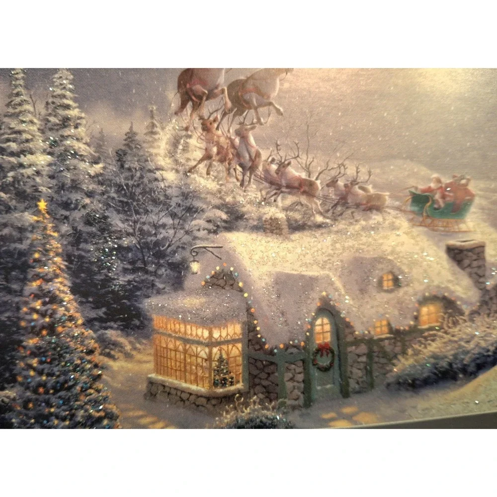 Thomas Kinkade Hallmark Christmas Cards 'Dash Away All' New Factory Sealed
